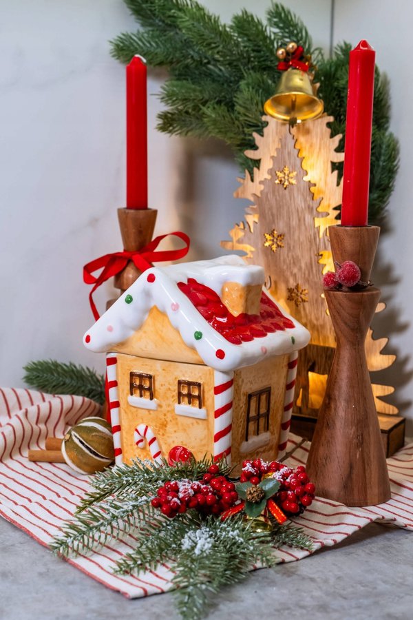 Home Styling Collection Ξύλινος κηροπήγιο, ακακία, 22 εκ.