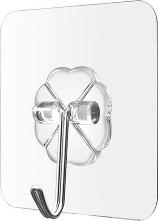 Home Appliances AG702 Αυτοκόλλητες Κρεμάστρες Τοίχου Διαφανείς, Σετ 10 Τεμαχίων