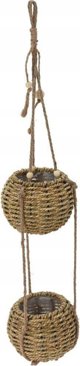 Home Styling Collection Κρεμαστή γλάστρα για δύο λουλούδια, 72 εκ.