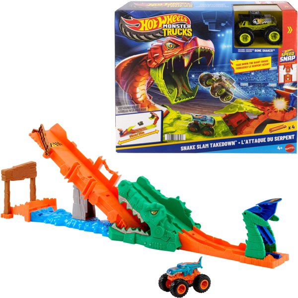 Hot Wheels Monster Trucks Rajdowe wyzwanie – Tor Paszcza Krokodyla Zestaw (JJN45)