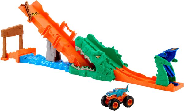 Hot Wheels Monster Trucks Rajdowe wyzwanie – Tor Paszcza Krokodyla Zestaw (JJN45)