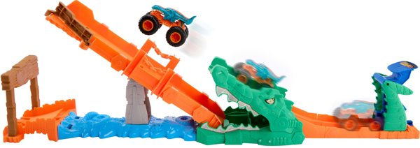 Hot Wheels Monster Trucks Rajdowe wyzwanie – Tor Paszcza Krokodyla Zestaw (JJN45)