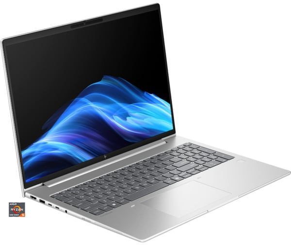 HP EliteBook 6 G1a Notebook AI - 177deg-Scharnierdesign - AMD Ryzen 5 230 / 3.5 GHz - Win 11 Pro - Radeon 760M - 16 GB RAM - 512 GB SSD NVMe - 35.6 cm (14") IPS 1920 x 1200 - Wi-Fi 7, Bluetooth - 4G - Hecht-silberfarben - kbd: Deutsch