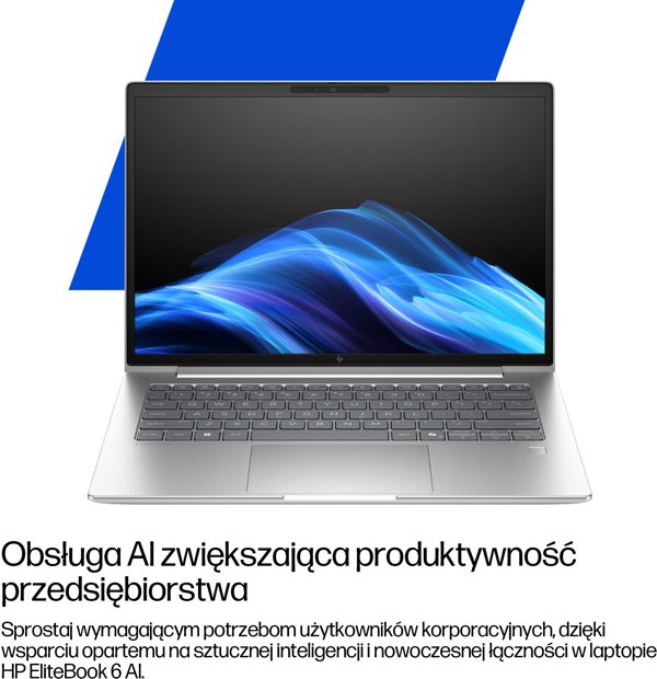 HP EliteBook 6 G1a AI PC AMD Ryzen AI 7 250 Laptop 35,6 cm (14") WUXGA 16 GB DDR5-SDRAM 512 GB SSD Wi-Fi 6E (802.11ax) Windows 11 Pro Srebrny