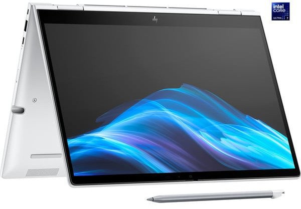 HP EliteBook 8 Flip G1i Notebook AI - Flip-Design - Intel Core Ultra 7 255U - Win 11 Pro - Intel Graphics - 32 GB RAM - 1 TB SSD NVMe - 33.8 cm (13.3") IPS Touchscreen HP SureView 5 1920 x 1200 - Wi-Fi 7, Bluetooth - 5G - Glacier Silver - kbd: Deutsc