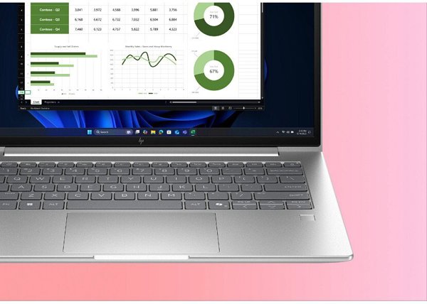 HP EliteBook 6 G1ah AMD Ryzen™ 5 220 Laptop 35,6 cm (14") WUXGA 16 GB DDR5-SDRAM 512 GB SSD Wi-Fi 6E (802.11ax) Windows 11 Pro AI PC Srebrny