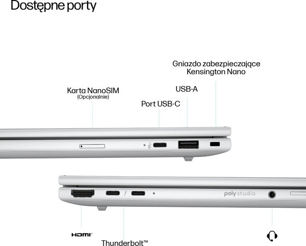 HP EliteBook 8 G1a Next Gen AI PC Copilot+ PC AMD Ryzen AI 5 PRO 340 Laptop 40,6 cm (16") WUXGA 32 GB DDR5-SDRAM 1 TB SSD Wi-Fi 6E (802.11ax) Windows 11 Pro Srebrny