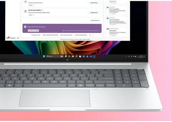HP EliteBook 8 G1a Next Gen AI PC Copilot+ PC AMD Ryzen AI 5 PRO 340 Laptop 40,6 cm (16") WUXGA 32 GB DDR5-SDRAM 1 TB SSD Wi-Fi 6E (802.11ax) Windows 11 Pro Srebrny