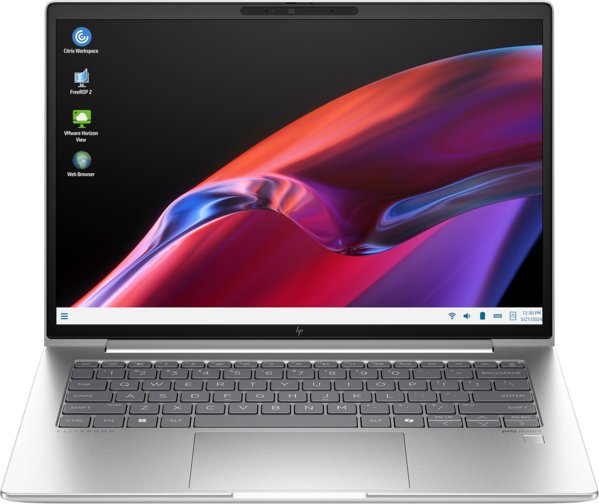 HP Elite Mobile Thin Client mt645 G8 - 180deg-Scharnierdesign - AMD Ryzen 3 7335U / 3 GHz - HP ThinPro - Radeon 660M - 8 GB RAM - 256 GB SSD NVMe - 35.6 cm (14") IPS 1920 x 1200 - Wi-Fi 6E, Bluetooth, NFC - Hecht-silberfarben - kbd: Deutsch