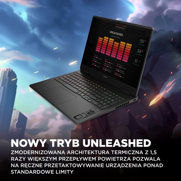 HP OMEN Gaming 16-am0229nw Intel Core Ultra 7 255H Laptop 40,6 cm (16") 2K 24 GB DDR5-SDRAM 1 TB SSD NVIDIA GeForce RTX 5060 Wi-Fi 6E (802.11ax) Windows 11 Home AI PC Czarny
