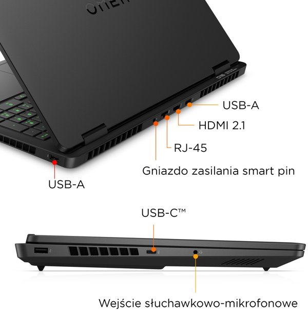 HP OMEN Gaming 16-am0229nw Intel Core Ultra 7 255H Laptop 40,6 cm (16") 2K 24 GB DDR5-SDRAM 1 TB SSD NVIDIA GeForce RTX 5060 Wi-Fi 6E (802.11ax) Windows 11 Home AI PC Czarny