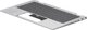 HP TOP COVER W/KB BL INTL