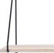 H&S Decoration Ξύλινο Ράφι Τοίχου Loft, Μεταλλικά Στηρίγματα, Μαύρο, 50x15x29 cm