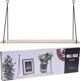 H&S Decoration Ξύλινο Ράφι Τοίχου Loft, Μεταλλικά Στηρίγματα, Μαύρο, 50x15x29 cm