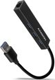 Axagon HMA-GL3A USB Hub 3.2 Gen1 με 3 Θύρες USB-A και Θύρα Ethernet Gigabit RJ-45, Μεταλλικό
