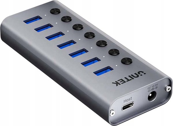 Unitek USB Hub 7 σε 1, USB 3.0, 5Gbps με Διακόπτες Θυρών