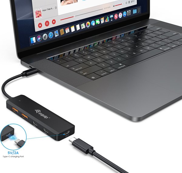 HUB USB Equip Equip USB-Hub 4-Port 3.2/C->2xUSB-C 2xUSB-A 10Gbps o.Netz.sw