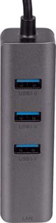 HUB USB Akyga 1x RJ-45  + 3x USB-A 3.0 (AK-AD-66)