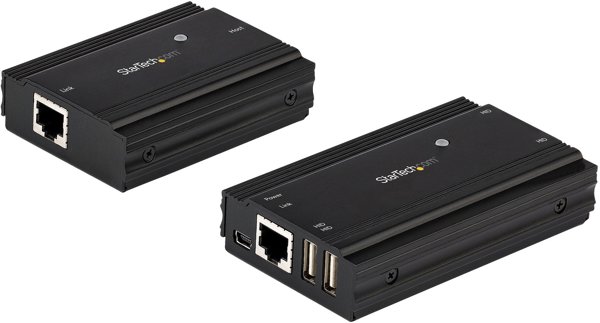 HUB USB StarTech .com 4 Port USB 2.0 Extender-Hub przez pojedynczy kabel CAT5e/CAT6 Ethernet (RJ45) - 100 m - USB Extender Hub Adapter - obudowa metalowa - Zewnętrzne zasilanie - 480 Mbit/s (USB2004EXT100) - Rozszerzenie USB - USB 2.0 - przez CAT 5e/6 - d