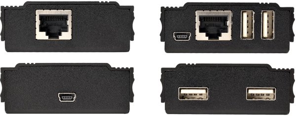 HUB USB StarTech .com 4 Port USB 2.0 Extender-Hub przez pojedynczy kabel CAT5e/CAT6 Ethernet (RJ45) - 100 m - USB Extender Hub Adapter - obudowa metalowa - Zewnętrzne zasilanie - 480 Mbit/s (USB2004EXT100) - Rozszerzenie USB - USB 2.0 - przez CAT 5e/6 - d
