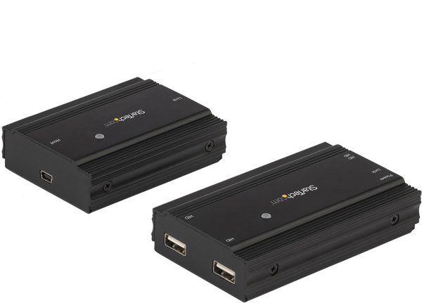 HUB USB StarTech .com 4 Port USB 2.0 Extender-Hub przez pojedynczy kabel CAT5e/CAT6 Ethernet (RJ45) - 100 m - USB Extender Hub Adapter - obudowa metalowa - Zewnętrzne zasilanie - 480 Mbit/s (USB2004EXT100) - Rozszerzenie USB - USB 2.0 - przez CAT 5e/6 - d