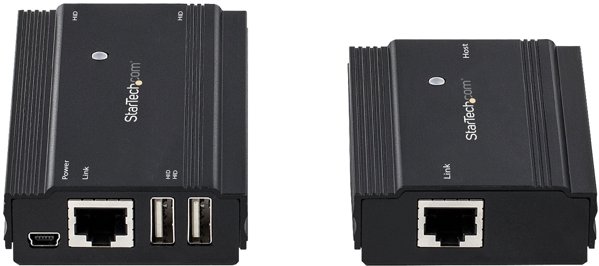 HUB USB StarTech .com 4 Port USB 2.0 Extender-Hub przez pojedynczy kabel CAT5e/CAT6 Ethernet (RJ45) - 100 m - USB Extender Hub Adapter - obudowa metalowa - Zewnętrzne zasilanie - 480 Mbit/s (USB2004EXT100) - Rozszerzenie USB - USB 2.0 - przez CAT 5e/6 - d