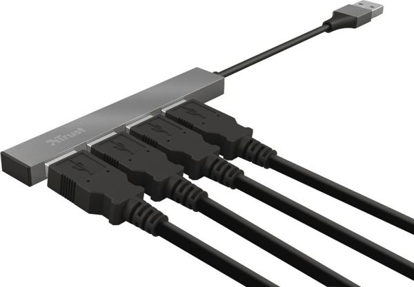Trust Halyx USB Hub 4 Θυρών USB-A 2.0 (23786) - Μαύρο