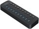 Hub CT2U3-10AB με διακόπτες 10x USB-A - μαύρο