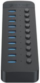 Hub CT2U3-10AB με διακόπτες 10x USB-A - μαύρο