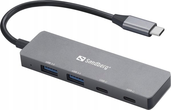 HUB USB Sandberg Sandberg 136-50 διανομέας και συγκεντρωτές USB Type-C 5000 Mbit/s Γκρι