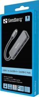 HUB USB Sandberg Sandberg 136-50 διανομέας και συγκεντρωτές USB Type-C 5000 Mbit/s Γκρι