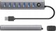 7-θύρα HUB USB-A 3.0 με Καλώδιο 1Μ - Γκρι