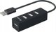 HUB USB Equip Equip USB-Hub 4-Port 2.0 ->4x2.0 480Mbps χωρίς τροφοδοτικό μαύρο