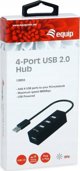 HUB USB Equip Equip USB-Hub 4-Port 2.0 ->4x2.0 480Mbps χωρίς τροφοδοτικό μαύρο