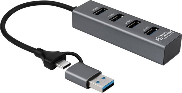 HUB USB MicroConnect USB 3.0 Hub 4-Port με USB-C