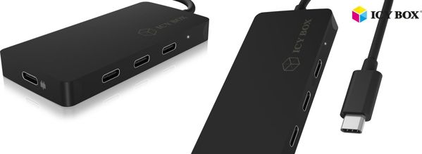 Icy Box IB-HUB1429-CPD USB Hub, 3x USB-C & 1x USB-C Power Delivery, 3.1 Gen2