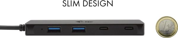 I-TEC USB Hub C31HUBMETAL2A2C, 2x USB-C & 2x USB-A 3.0, Μεταλλικό