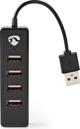 HUB USB Nedis 4x USB-A 2.0 (UHUBU2420BK)