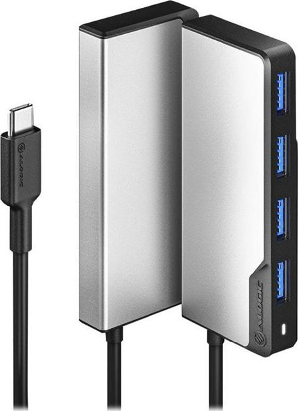 Alogic Fusion SWIFT USB-C Hub 4-in-1, 4x USB-A 3.0, 5Gbps, Space Gray