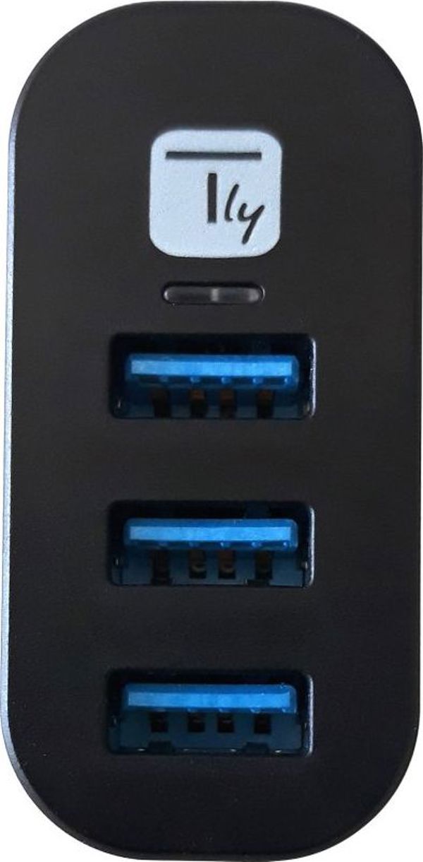 Techly USB Hub 3x USB-A 3.0, Περιστρεφόμενος Διανομέας Θυρών για Laptop και Smartphone (IUSB3-HUB3-ROTB)