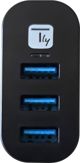 Techly USB Hub 3x USB-A 3.0, Περιστρεφόμενος Διανομέας Θυρών για Laptop και Smartphone (IUSB3-HUB3-ROTB)
