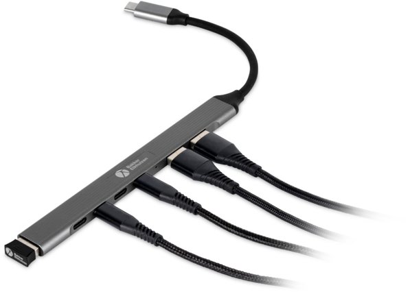 HUB USB BakkerElkhuizen BakkerElkhuizen USB-C Hub 7-in-1 (3A+4C) USB Type-C 5000 Mbit/s Czarny, Szary