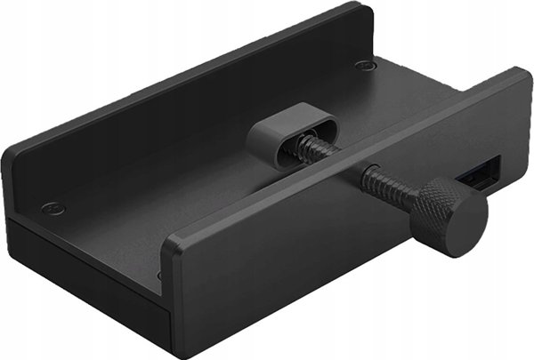 HUB 4-portowy montowany na zacisk USB-A 3.0 - czarny