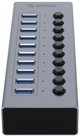 ORICO Hub BT2U3-10AB με διακόπτες 10x USB-A - γκρι