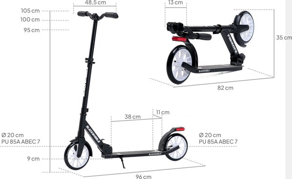 Hulajnoga Blackwheels Zoom Czarny (5902659843746)
