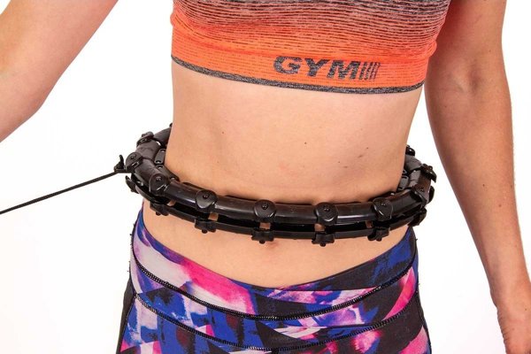 Enero Fit Χούλα Χουπ με Μασάζ και Βάρος για Αδυνάτισμα, Μαύρο