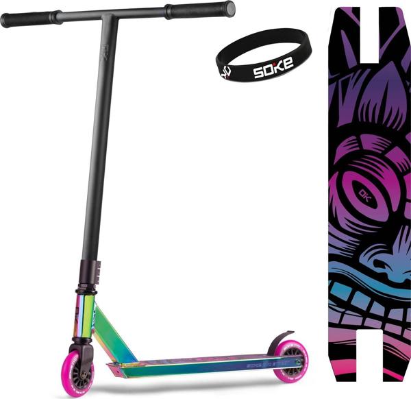 Soke EVO Street Πατίνι Stunt, Ρουλεμάν ABEC-9, Τροχοί 100mm, Ουράνιο Τόξο