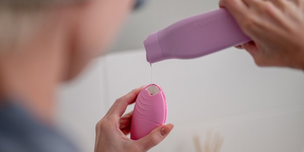 Humanas Aura Foam Συσκευή Καθαρισμού Προσώπου με Υπερήχους, Ροζ