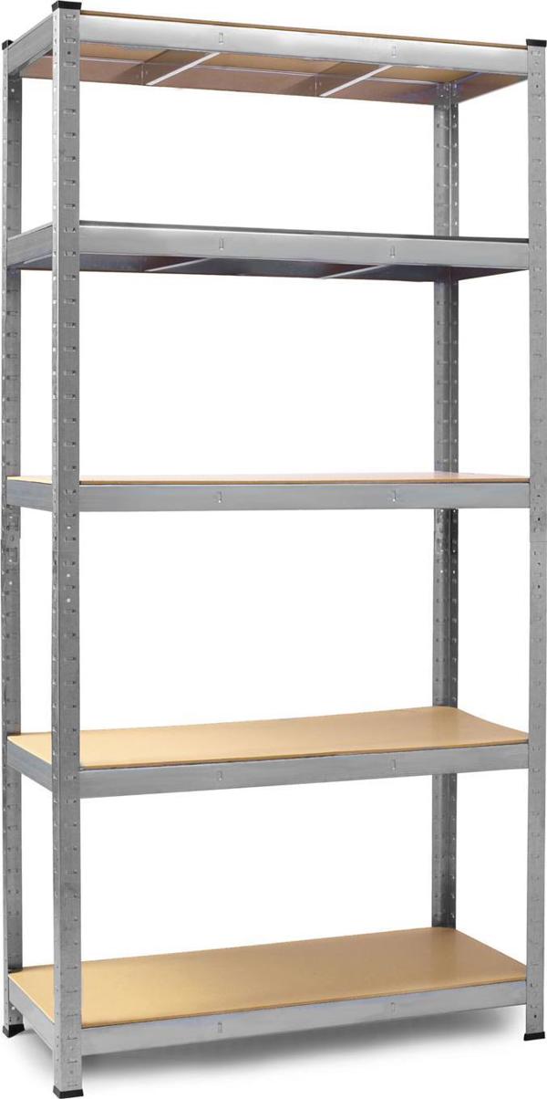 Μεταλλικό Ράφι Αποθήκης Humberg, 205x120x45 cm, Γαλβανισμένο με 5 Ράφια MDF, Αντοχή 1000kg