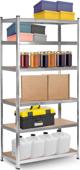 Μεταλλικό Ράφι Αποθήκης Humberg, 205x120x45 cm, Γαλβανισμένο με 5 Ράφια MDF, Αντοχή 1000kg
